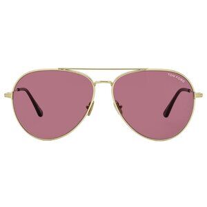 NEW TOM FORD GOLD PINK AVIATOR SUNGLASSES TOM FORD